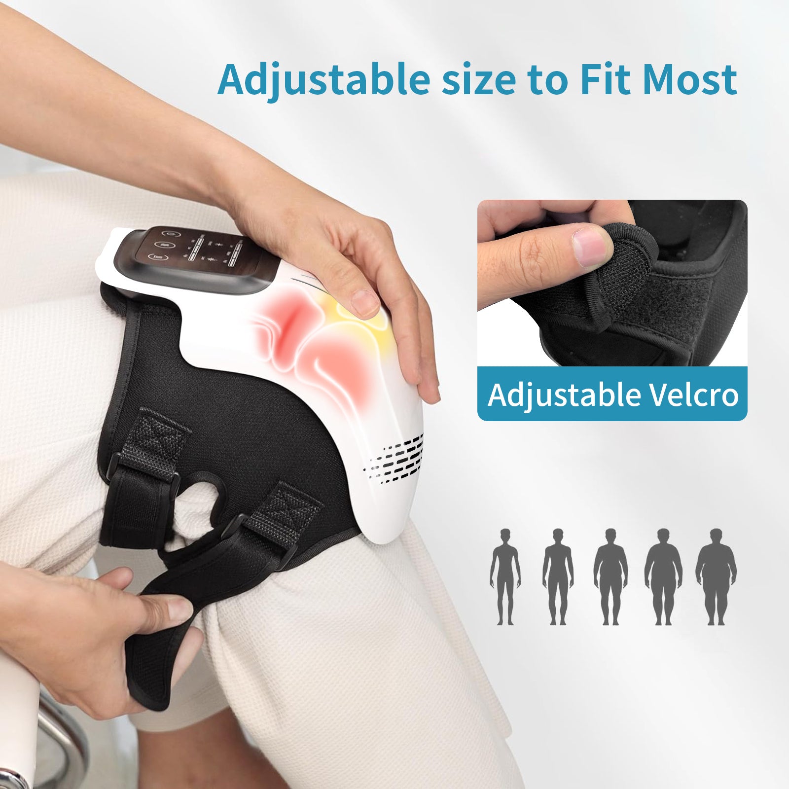 Heating knee massager