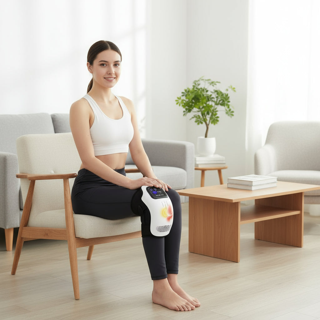 Heating knee massager